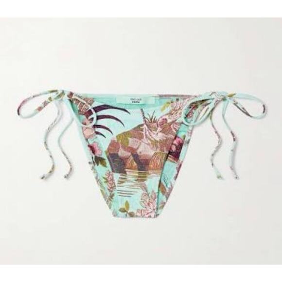 SKIMS Roberto Cavalli Signature Swim Bikini Dipped Tie Bottom - Fagianella SZ M - Picture 1 of 8